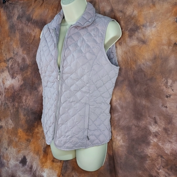 Eddie Bauer vest goose down quilted lavender lilac purple zip closure pockets S - Picture 3 of 13